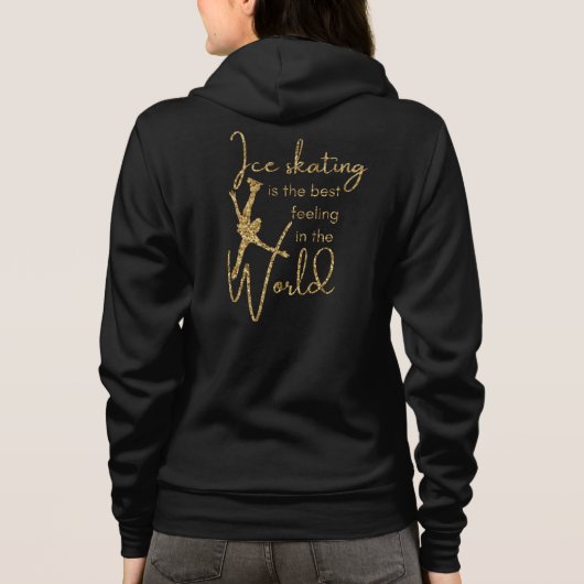 Beste gevoel - gouden sparkle ijsje hoodie (Achterkant)