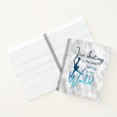 Beste gevoel - IJsgradiënt blauwe ijsschaatsen Notitieboek (Binnen)