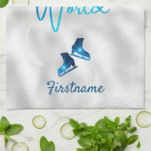 Beste gevoel - IJsgradiënt blauwe sketting handdoe Theedoek (Gevouwen)