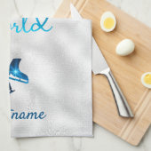 Beste gevoel - IJsgradiënt blauwe sketting handdoe Theedoek (Quarter Fold)