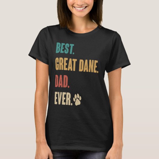Beste geweldige daanpap geweldige daanhond t-shirt (Voorkant)