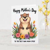 Beste geweldige mama Moederdag kaart (Gele Bloem)