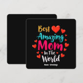 Beste geweldige moeder in de wereld perfecte cadea kaart (Voorkant / Achterkant)