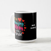 Beste geweldige moeder in de wereld perfecte cadea koffiemok (Voorkant links)