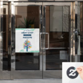 Beste geweldige teamstaf bedankt voor je waarderin raamsticker (Kantoordeur)