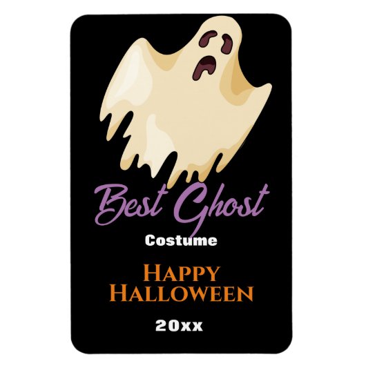 Beste Ghost Costume met Ghost Halloween Award Magneet (Verticaal)