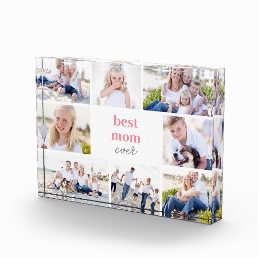 Beste Gift Gepersonaliseerde Kleur Acryl Fotoblok (Rechts)