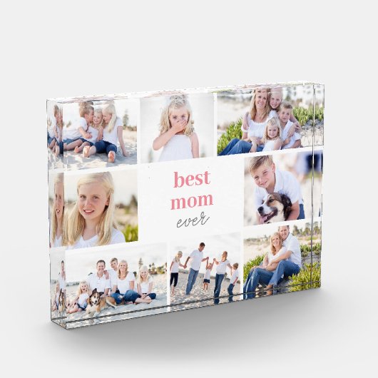 Beste Gift Gepersonaliseerde Kleur Acryl Fotoblok (Links)