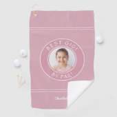 Beste Gigi By Par Elegante Golfer Roze Foto Gift Golfhanddoek (Insitu)