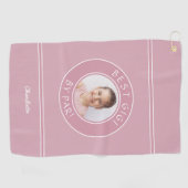 Beste Gigi By Par Elegante Golfer Roze Foto Gift Golfhanddoek (Horizontaal)