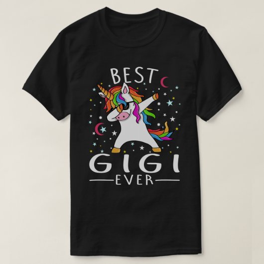 Beste gigi Ever Dabbing Unicorn T-shirt (Design voorkant)