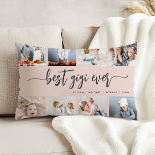 Beste Gigi Ooit 8 Foto Collage Blush Roze Accent Kussen
