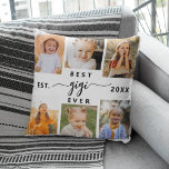 Beste GiGi ooit - Kleinkinderen Fotocollage Kussen<br><div class="desc">Vier de "Beste GiGi Ever" met dit gepersonaliseerde kleinkinderen Photo Collage Sierkussen. Dit welgemeende geschenk toont een prachtig gerangschikte collage van gekoesterde foto's die speciale momenten vastleggen, aangevuld met een oprechte boodschap. Gemaakt van hoogwaardige, zachte stof, het biedt zowel comfort als stijl aan elke ruimte. De verwijderbare dekking is machine...</div>