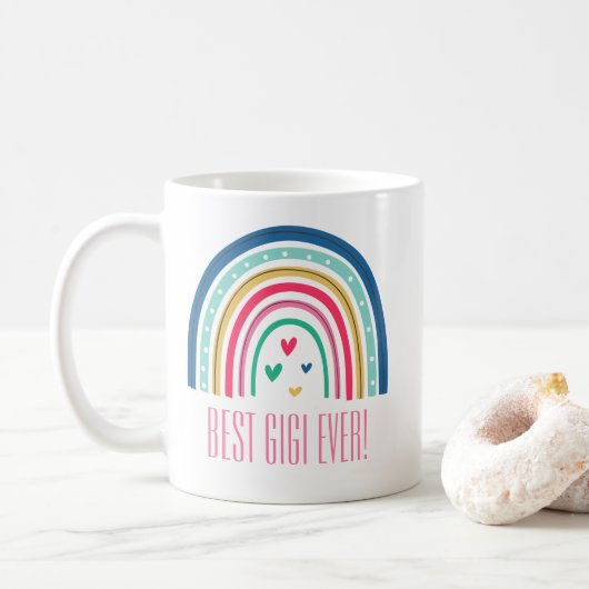 Beste Gigi Ooit Regenboog Koffiemok (Met donut)