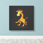Beste Giraffe Kunst Voor Mannen Vrouwen Volwassene Canvas Afdruk (Insitu (Houten vloer))