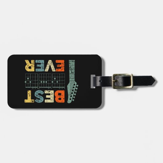 beste gitaar vader ooit akkoorden beste rockster v bagagelabel (Voorkant horizontaal)