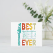 Beste gitaar vader ooit akkoorden beste vader gita briefkaart (Staand voorkant)
