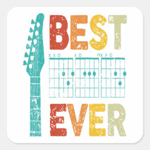 Beste gitaar vader ooit akkoorden beste vader gita vierkante sticker