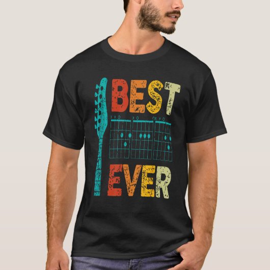 Beste gitaar vader ooit akkoorden t-shirt (Voorkant)
