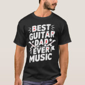 Beste gitaarvader ooit - Funny Music T-shirt voor  (Voorkant)