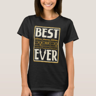 Beste gitarist ooit Gitaarakkoord Retro Vintage Mu T-shirt