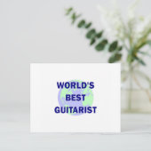Beste gitarist ter wereld briefkaart (Staand voorkant)