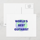 Beste gitarist ter wereld briefkaart (Voorkant / Achterkant)