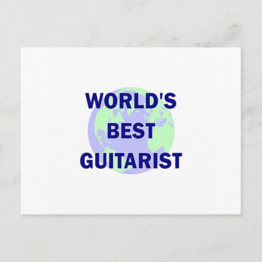 Beste gitarist ter wereld briefkaart (Voorkant)