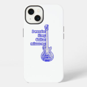 Beste gitarist ter wereld ooit. vintage blauw iPhone 13 hoesje
