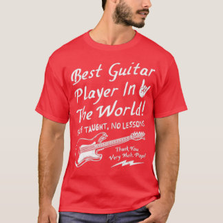 Beste gitarist ter wereld tekstueel t-shirt