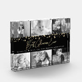 Beste Glamma Ever Gold Glitter Custom Collage 6 Fotoblokken (Links)