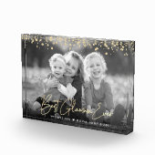 Beste Glamma Ever Gold Glitter Script - Aangepaste Fotoblokken (Rechts)
