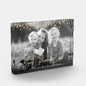 Beste Glamma Ever Gold Glitter Script - Aangepaste Fotoblokken (Links)