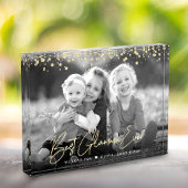 Beste Glamma Ever Gold Glitter Script - Aangepaste Fotoblokken