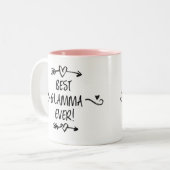 Beste Glamma Ever Tweekleurige Koffiemok (Voorkant links)