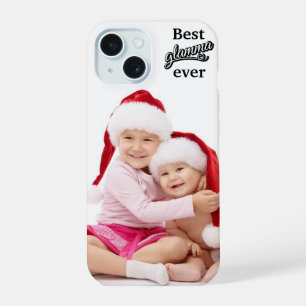 Beste Glamma Ooit foto zwart/wit op wit iPhone 15 Case