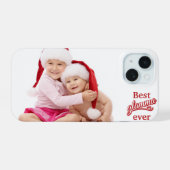 Beste Glamma Ooit horizontale foto rood/wit iPhone 15 Case (Achterkant horizontaal)