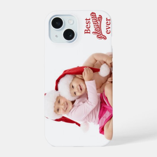 Beste Glamma Ooit horizontale foto rood/wit iPhone 15 Case (Achterkant)