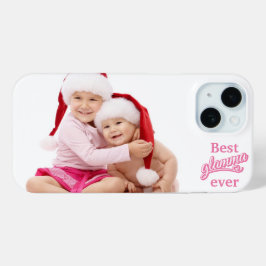 Beste Glamma Ooit horizontale foto roze/wit iPhone 15 Case