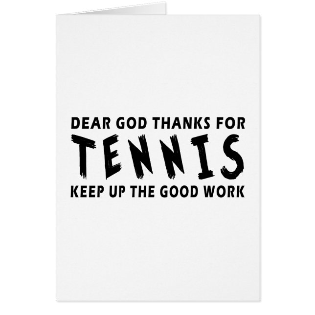 Beste God Bedankt voor Tennis (Voorkant)