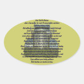 Beste God Ovale Sticker (Voorkant)