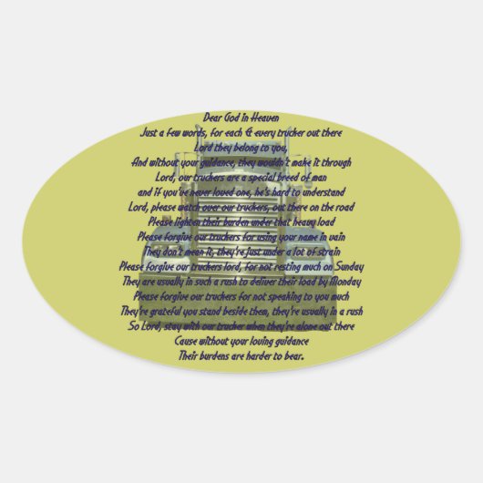 Beste God Ovale Sticker (Voorkant)