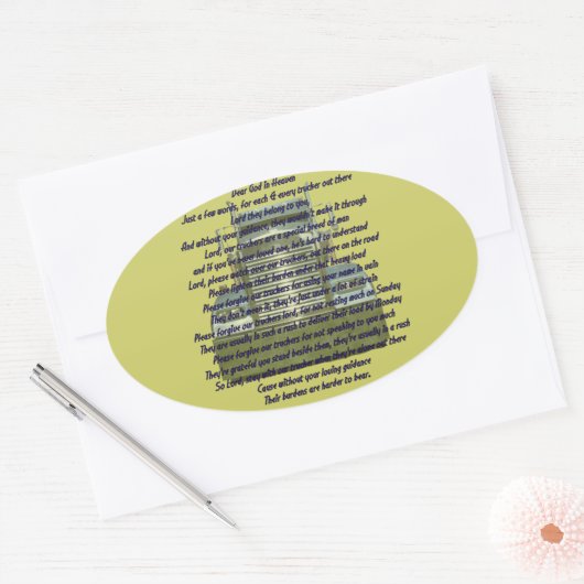 Beste God Ovale Sticker (Envelop)