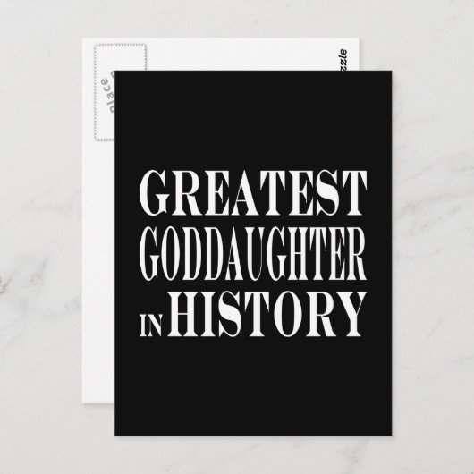 Beste goddochters grootste goddochter in de geschi briefkaart (Voorkant / Achterkant)