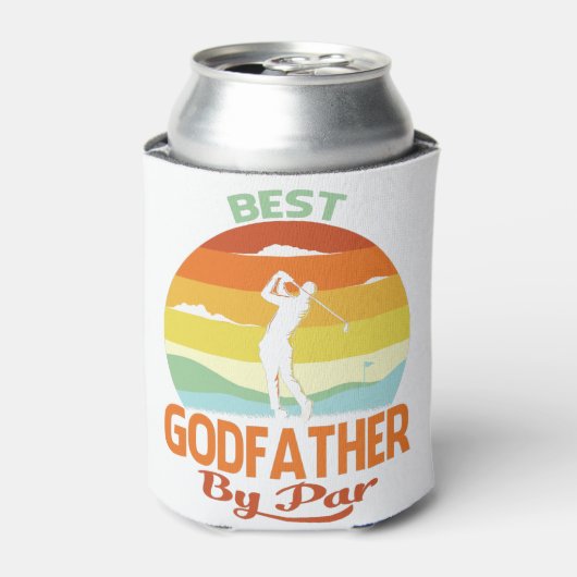 Beste Godfather door Par Vaderdag Golf Shirt Gift Blikjeskoeler (Blikje Voorkant)