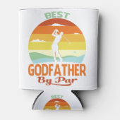 Beste Godfather door Par Vaderdag Golf Shirt Gift Blikjeskoeler (Voorkant)