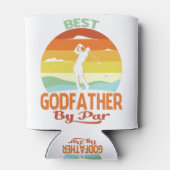 Beste Godfather door Par Vaderdag Golf Shirt Gift Blikjeskoeler (Achterkant)
