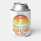 Beste Godfather door Par Vaderdag Golf Shirt Gift Blikjeskoeler (Blikje Achterkant)