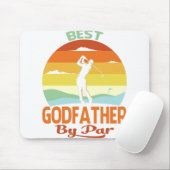Beste Godfather door Par Vaderdag Golf Shirt Gift Muismat (Met muis)
