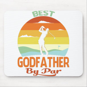 Beste Godfather door Par Vaderdag Golf Shirt Gift Muismat